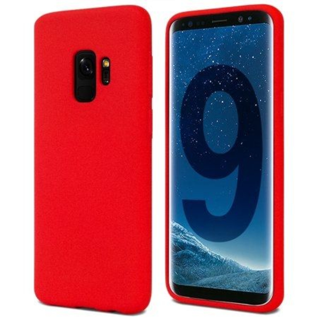 Луксозен гръб Mercury Goospery Soft Feeling за Samsung Galaxy S9, Червен