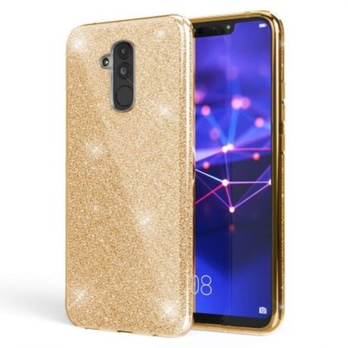 Силиконов гръб Emily Shining за Huawei Mate 20 Lite, Златен