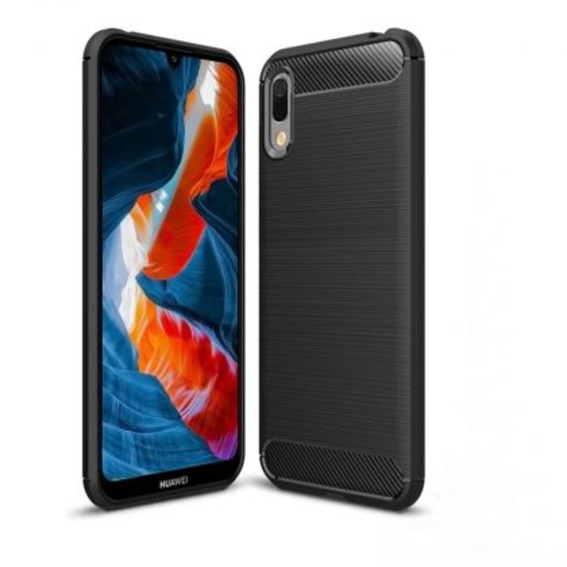 Anti Shock гръб Carbon за Huawei Y6 2019, Черен