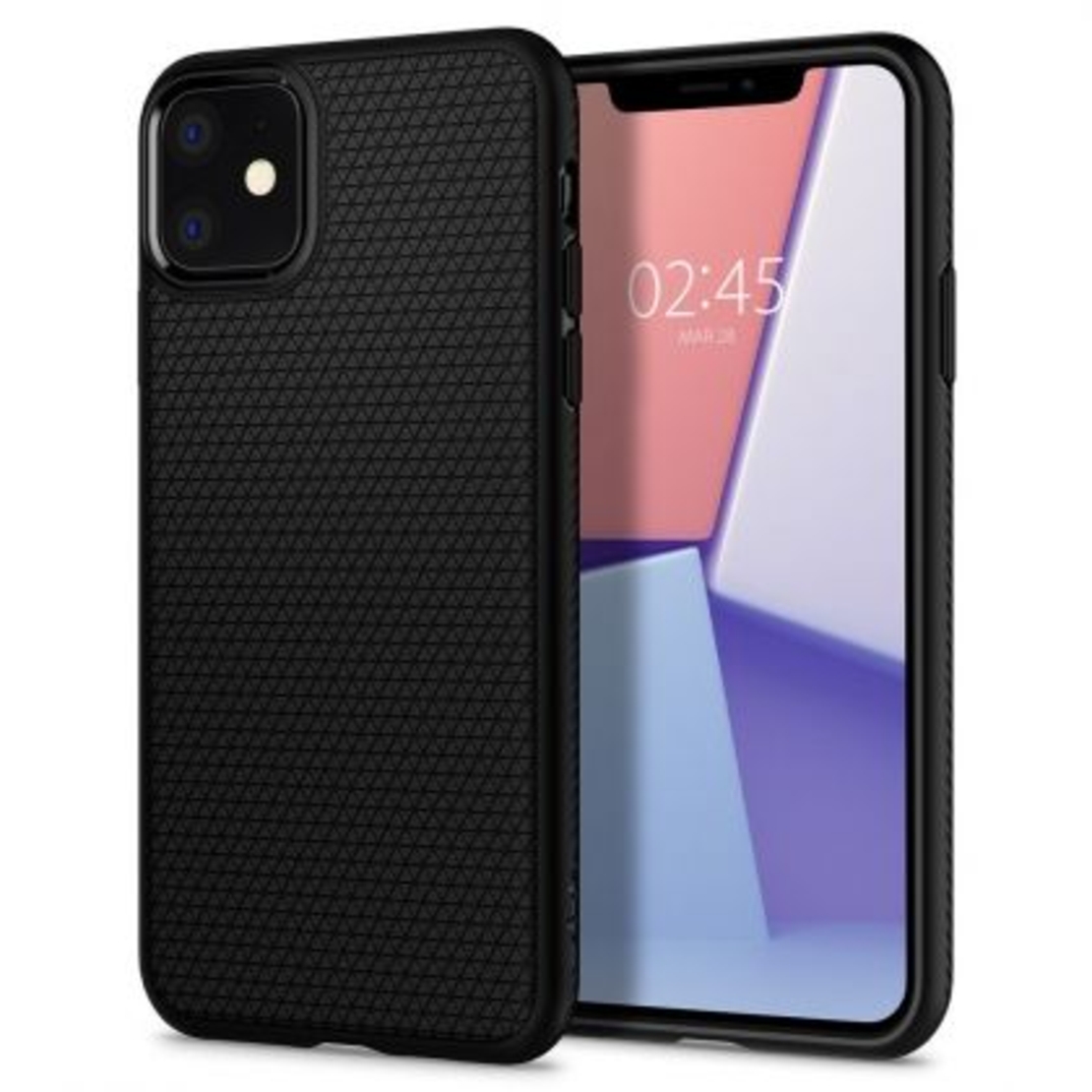Кейс Spigen, Liquid Air, за Iphone 11, Черен Matt