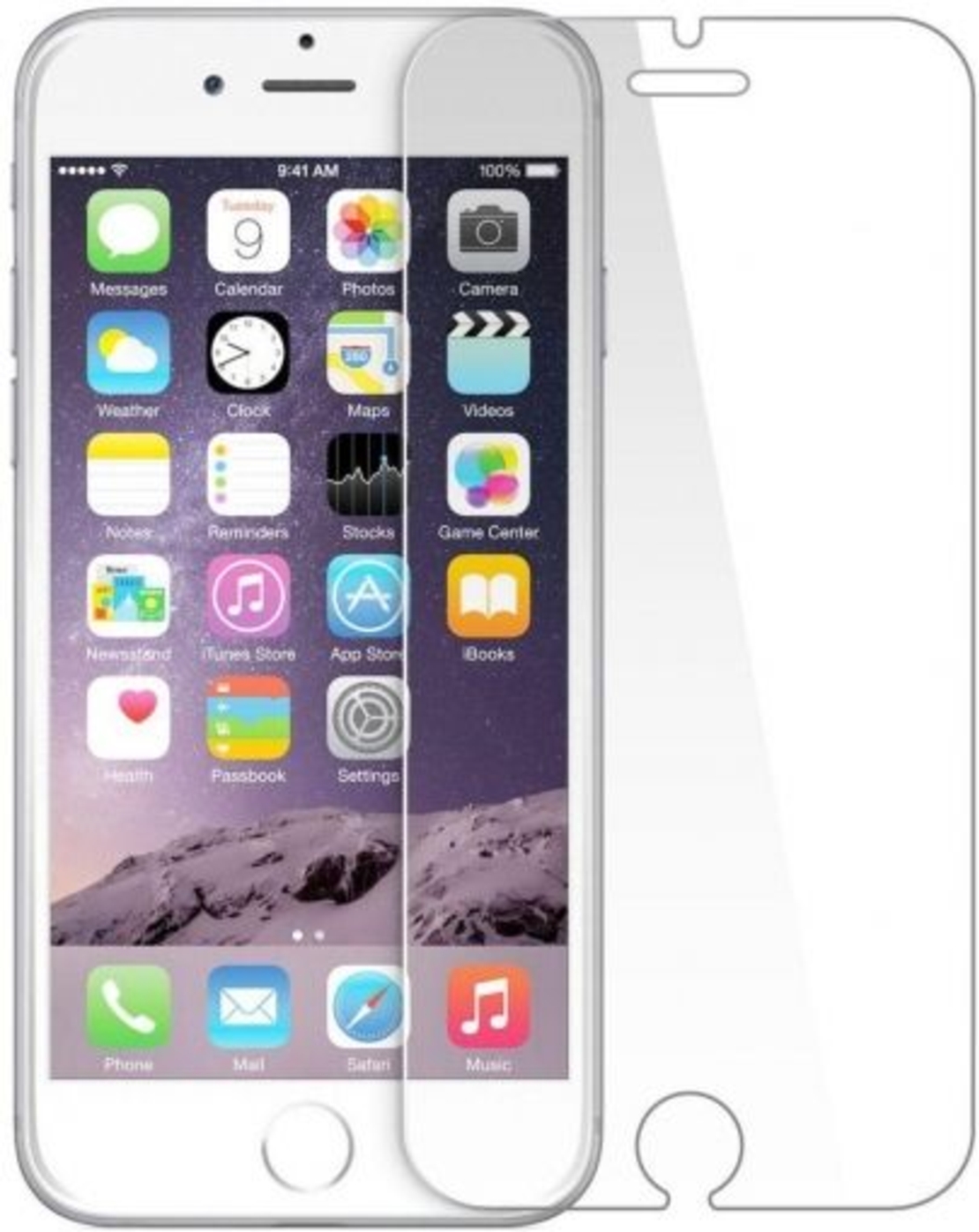 Стъклен скрийн протектор, 2.5D Hard Glass за Iphone 6/6S, Прозрачен