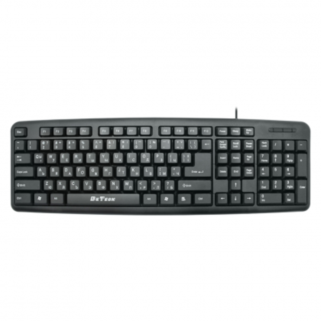 Клавиатура DeTech DE6082UC, USB, Кирилизирана, Черна
