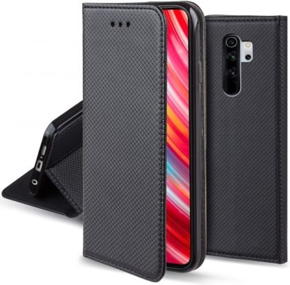 Кожен калъф Flip Book Smart за Xiaomi Redmi Note 8 Pro, Черен
