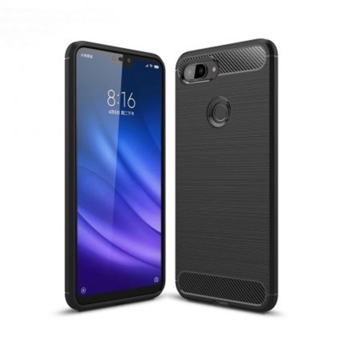 Anti Shock гръб Carbon за Xiaomi MI 8 Lite, Черен