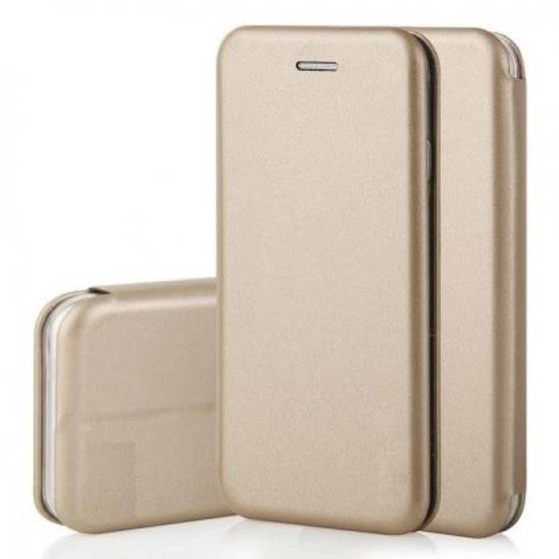 Луксозен кожен калъф Vennus Soft Book Prestige за Samsung G965 Galaxy S9 Plus, Златен