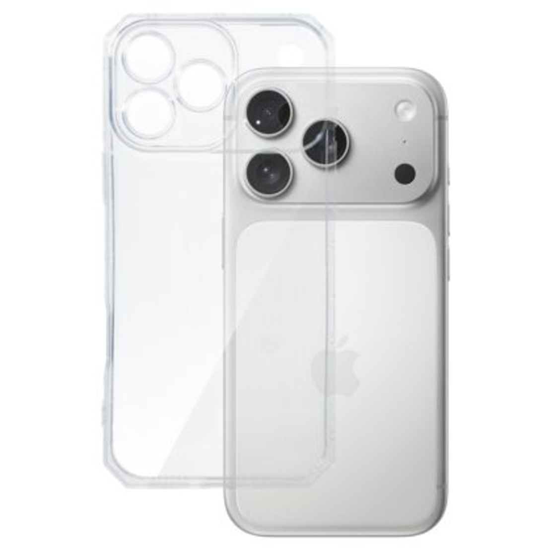 Силиконов кейс Armor Anti Shock за IPhone 17 Pro, Защита около камерите, Прозрачен