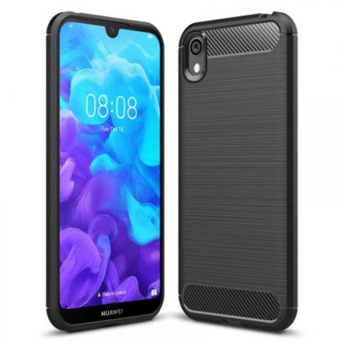 Anti Shock гръб Carbon за Huawei Y5 2019, Черен