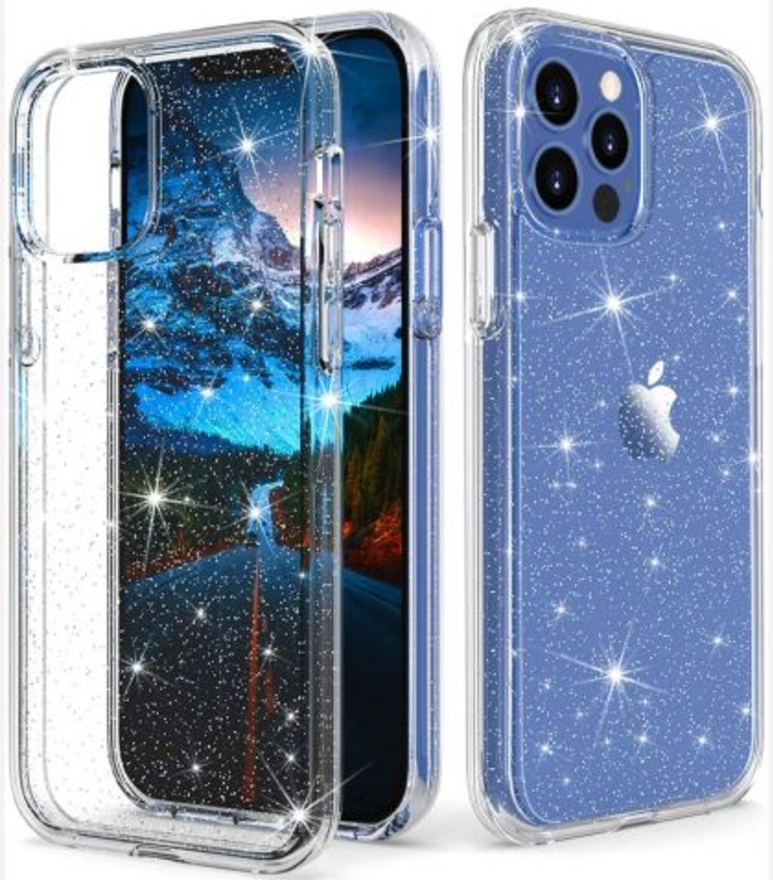Силиконов блестящ гръб Lily Crystal Glitter за IPhone 13 Pro Max, Прозрачен