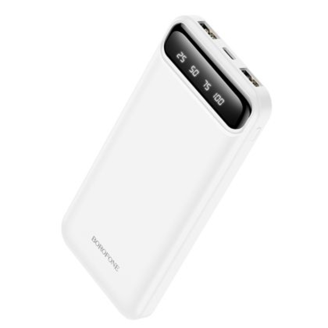 Преносима батерия Borofone, 10 000mAh BJ14 Freeway, 2xUSB+Type C, Бяла