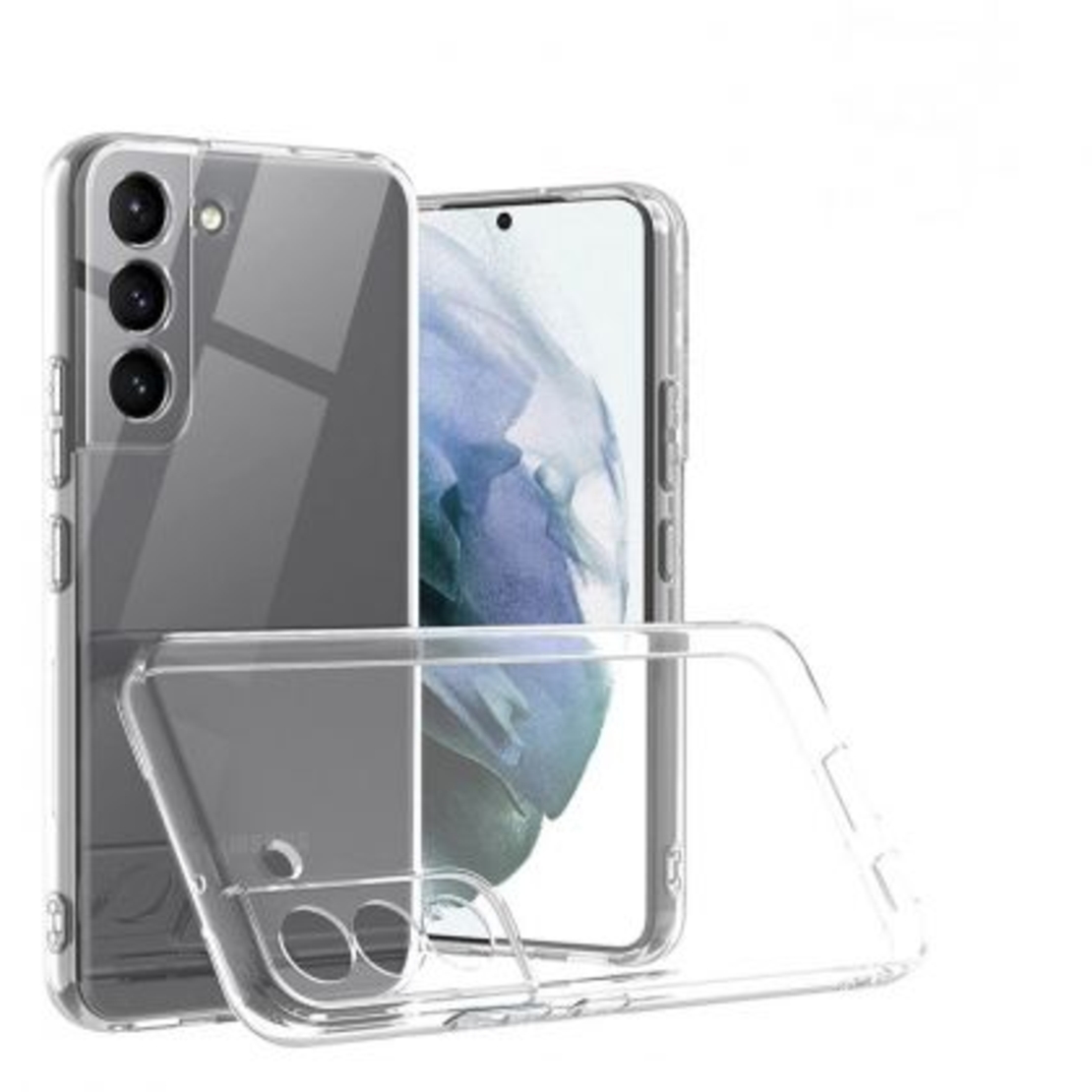 Плътен силиконов гръб Perfect 2mm за Samsung Galaxy S22 Plus, Защита около камерите, Прозрачен