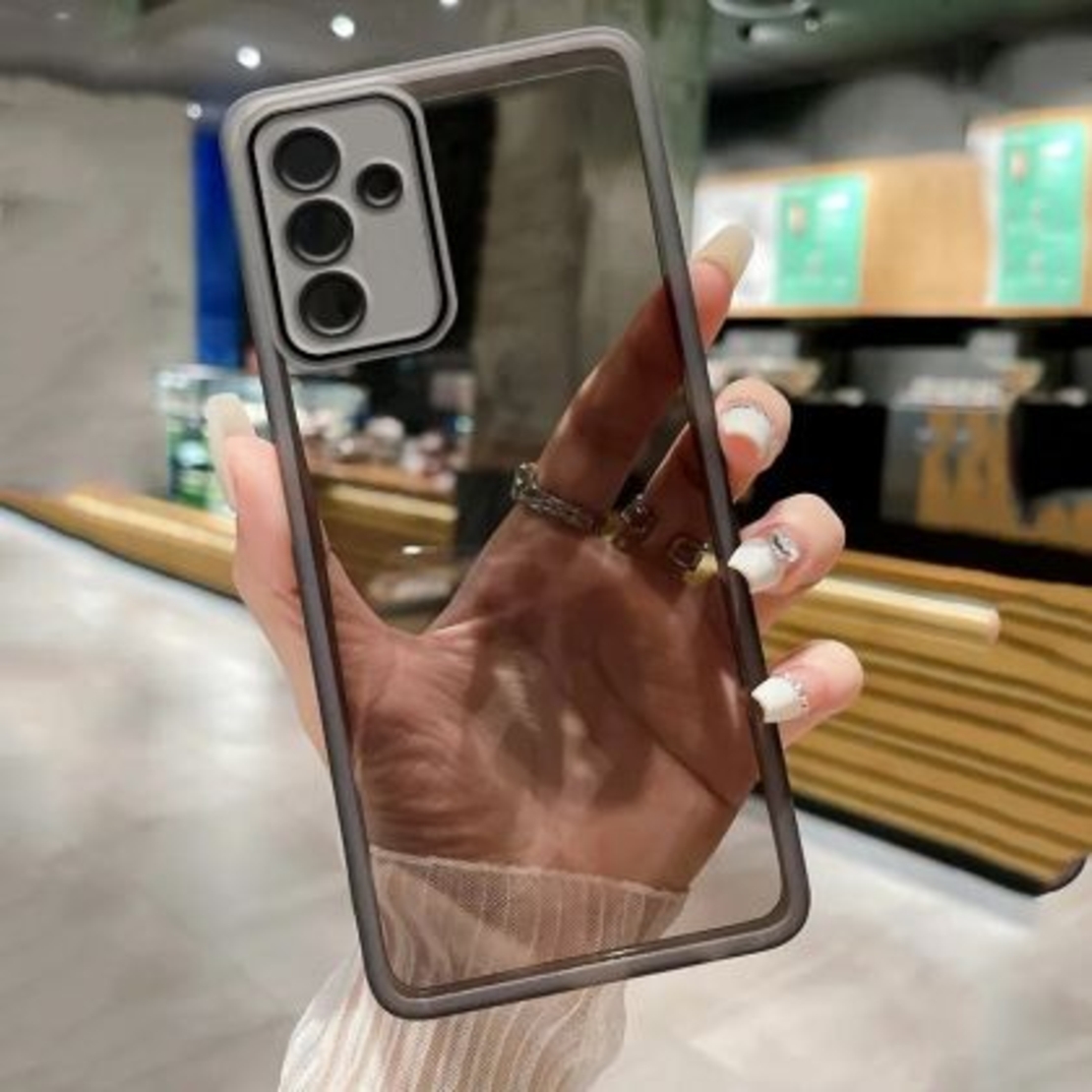Силиконов кейс Protective Lens, Samsung Galaxy S23 Ultra, Защита на камерите и обективите, Черен прозрачен