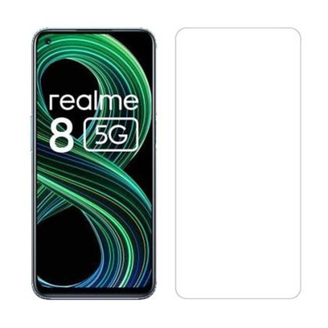 Стъклен скрийн протектор, 2.5D Hard Glass за Realme 8 5G, Прозрачен