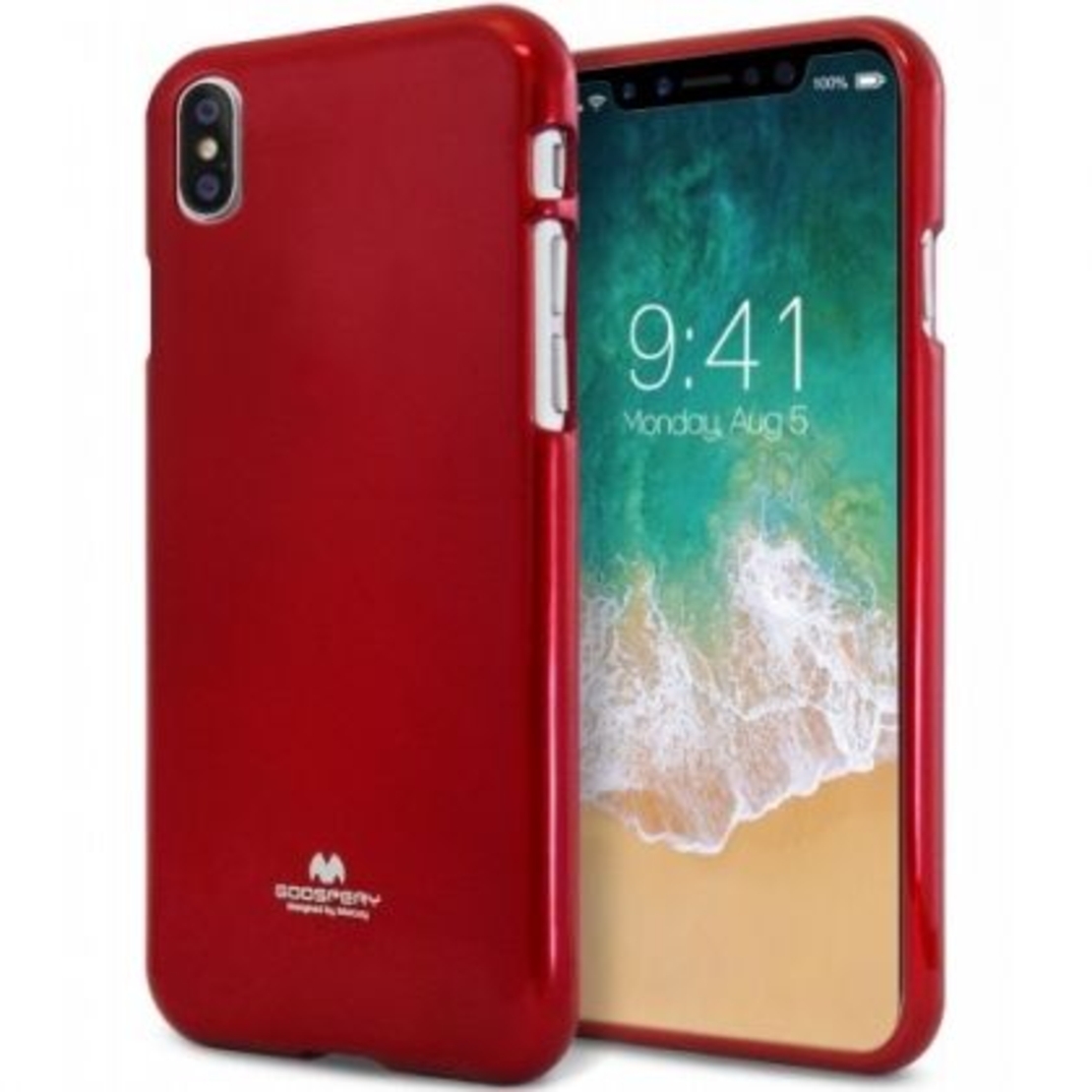 Луксозен силиконов гръб Jelly Mercury Goospery за IPhone XR, Червен