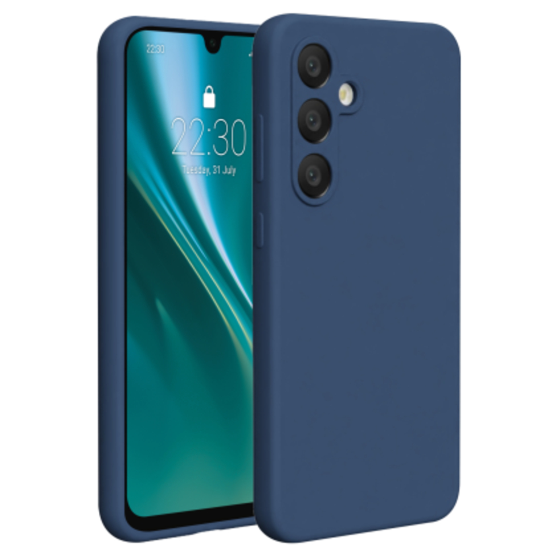 Кейс Silicone Lite за Samsung Galaxy A56 5G, Защита около камерата, Син