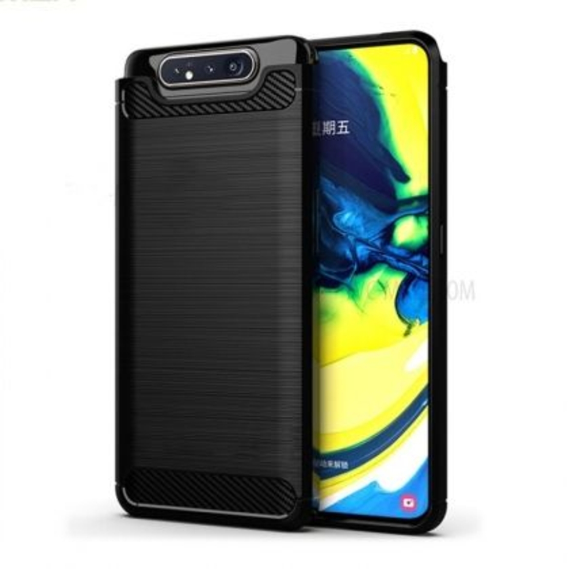 Anti Shock гръб Carbon за Samsung A805 Galaxy A80, Черен