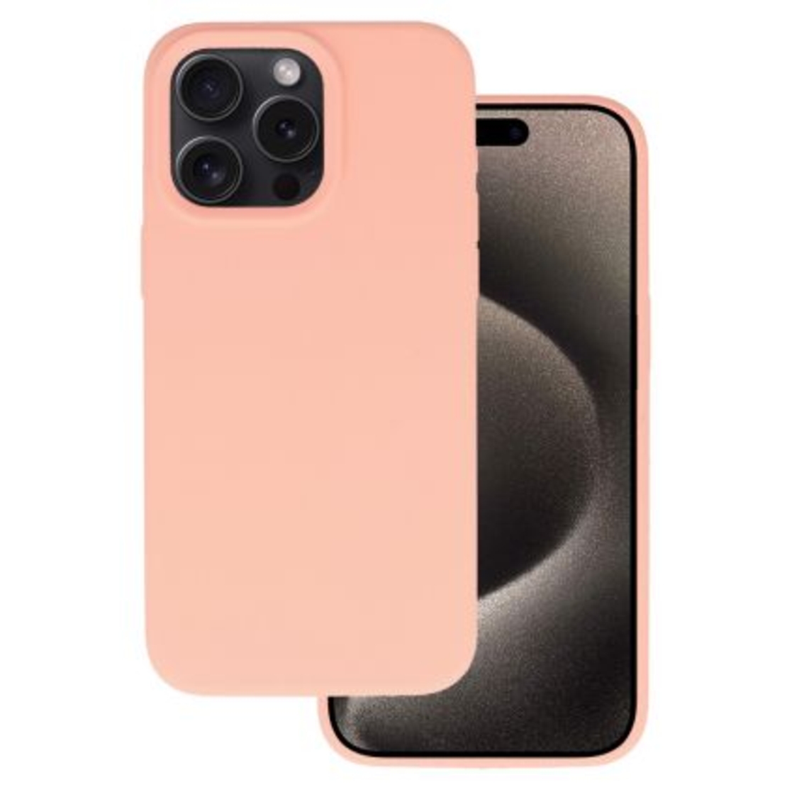Кейс Silicone Lite за IPhone 15 Pro, Праскова