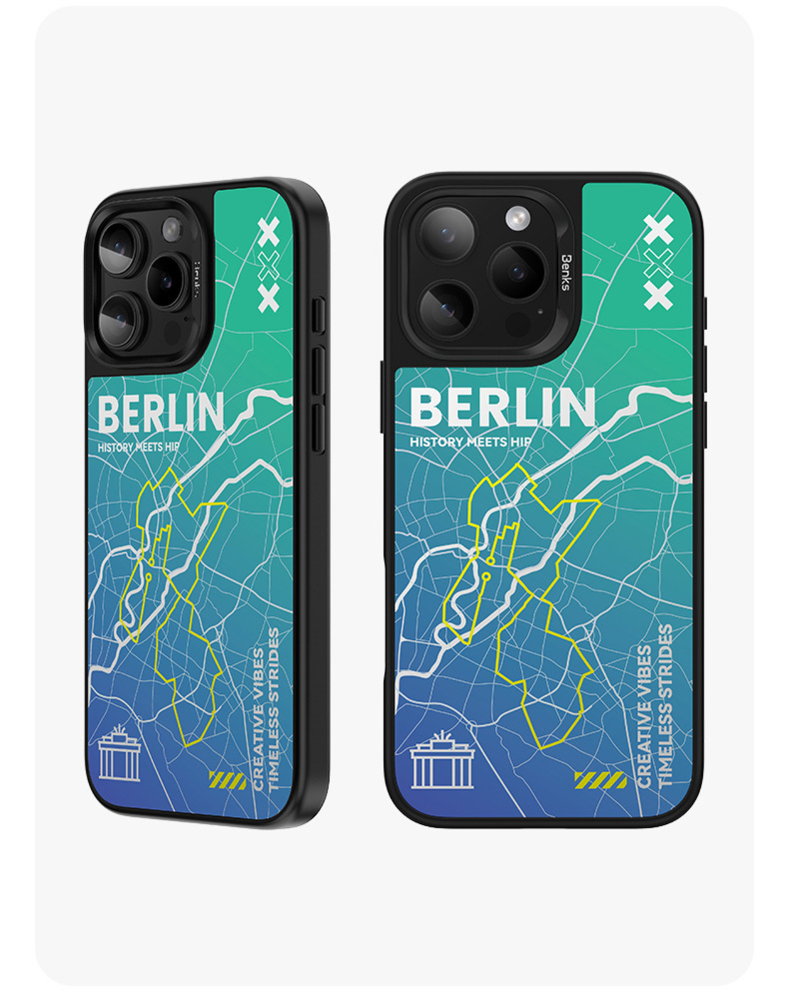 Кейс Magsafe Dynamic City Berlin за IPhone 16-Benks