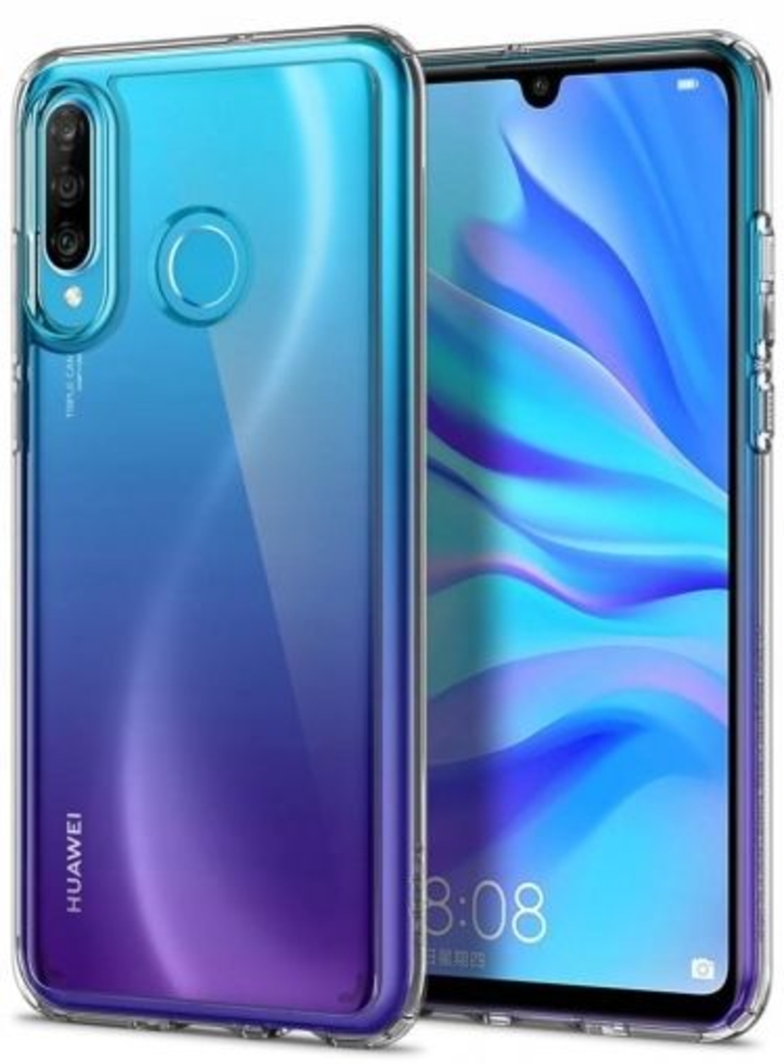 Anti Shock плътен силиконов гръб Perfect 2mm за Huawei P30 Lite, Прозрачен