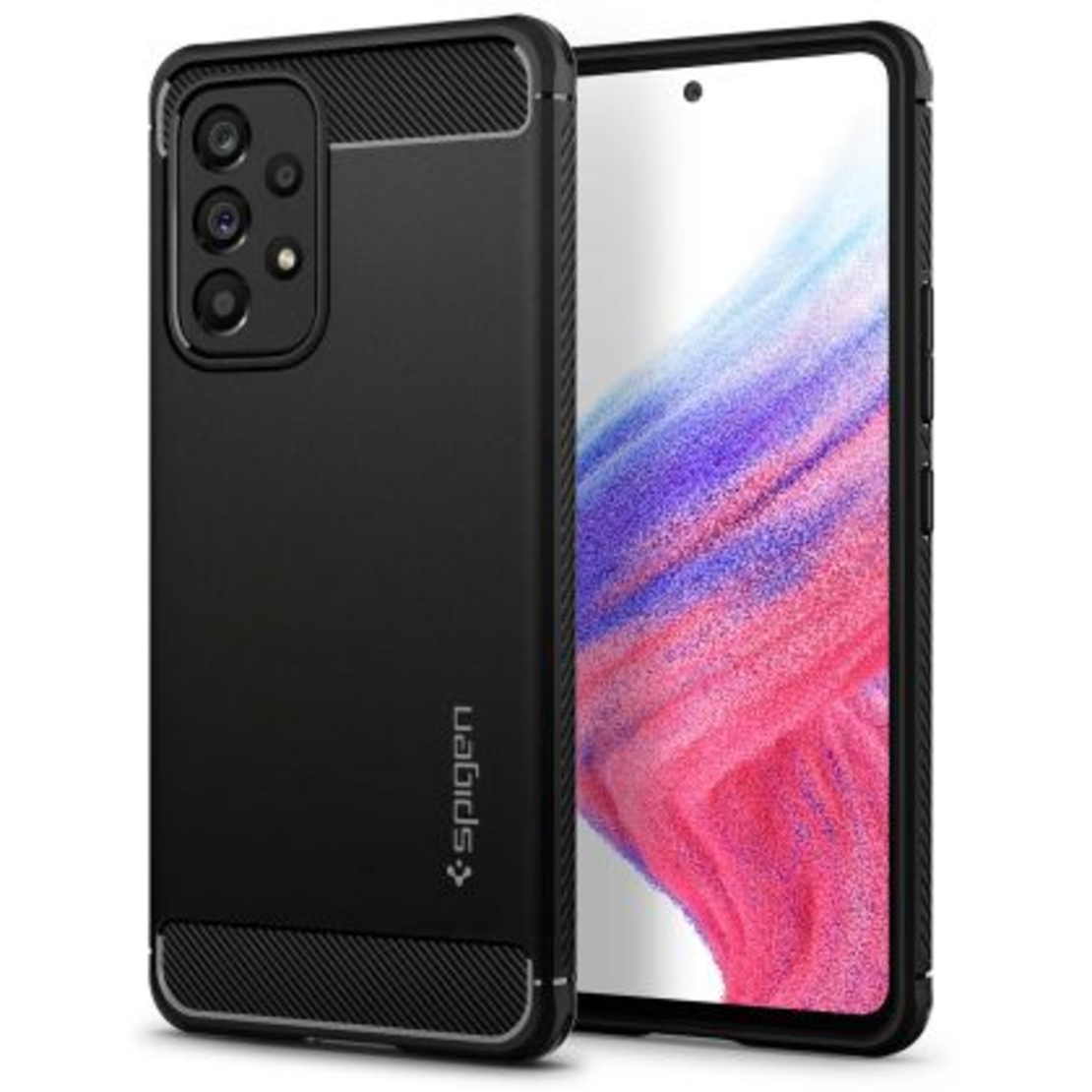 Кейс Spigen, Rugged Armor, за Samsung A53 5G (ACS04159), Черен Matt