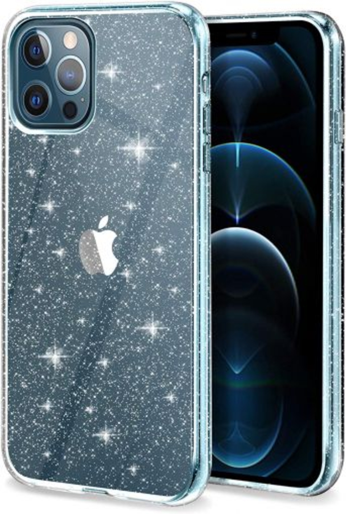 Силиконов блестящ гръб Lily Crystal Glitter за IPhone 12/12 Pro, Прозрачен
