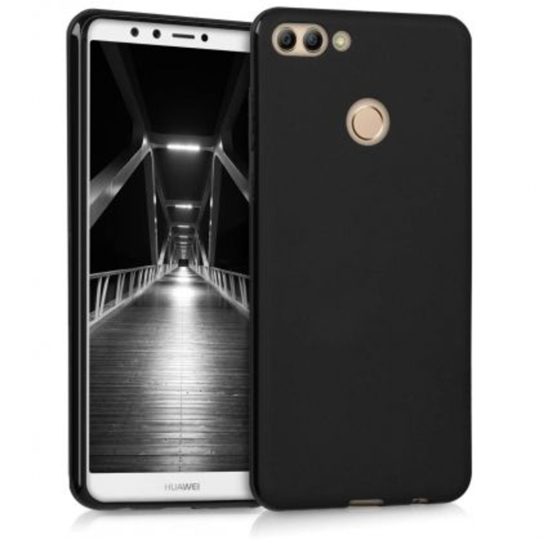 Силиконов гръб Matt Frosted за Huawei Y7 2018/Y7 Prime 2018, Черен