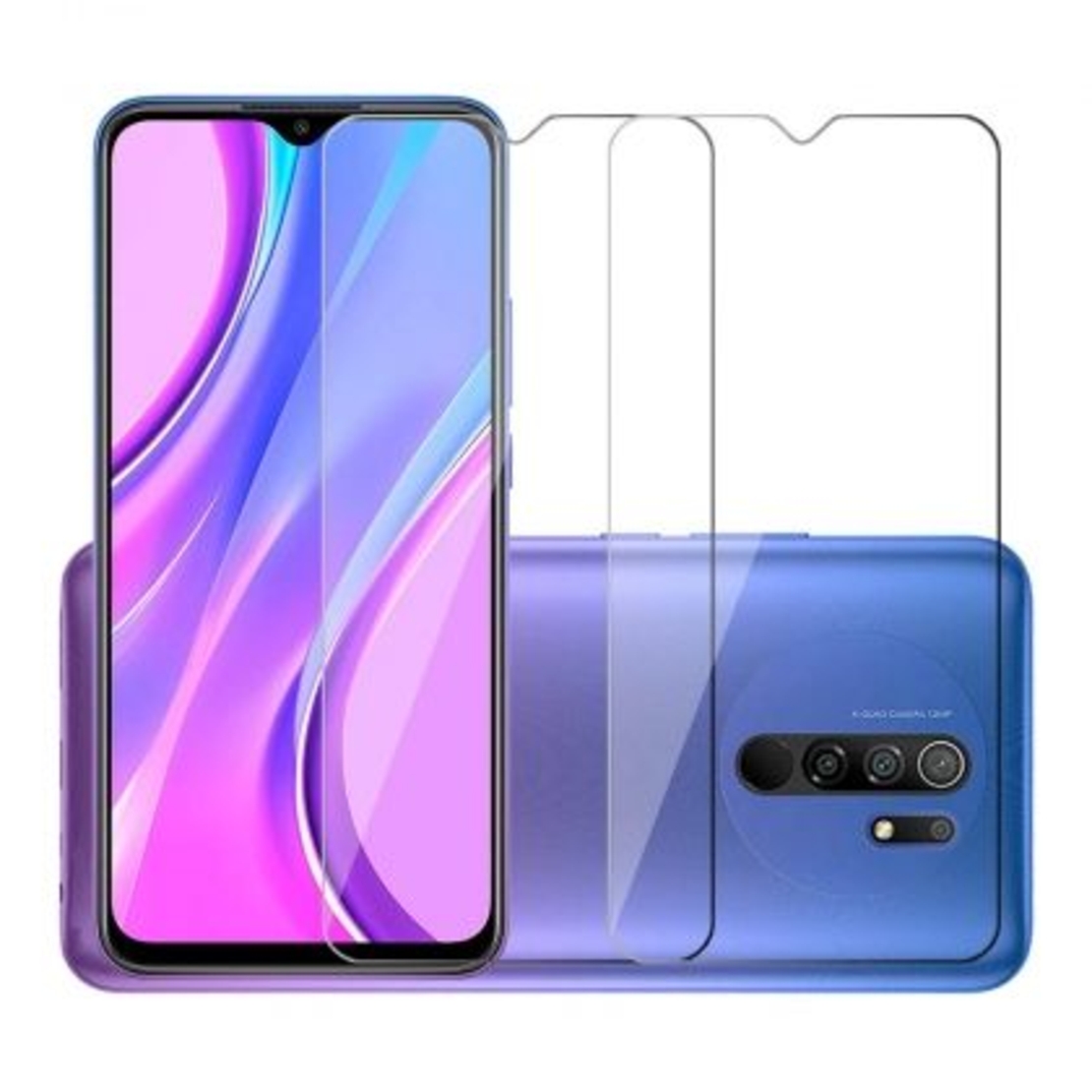 Стъклен скрийн протектор, 2.5D Hard Glass за Xiaomi Redmi 9, Прозрачен