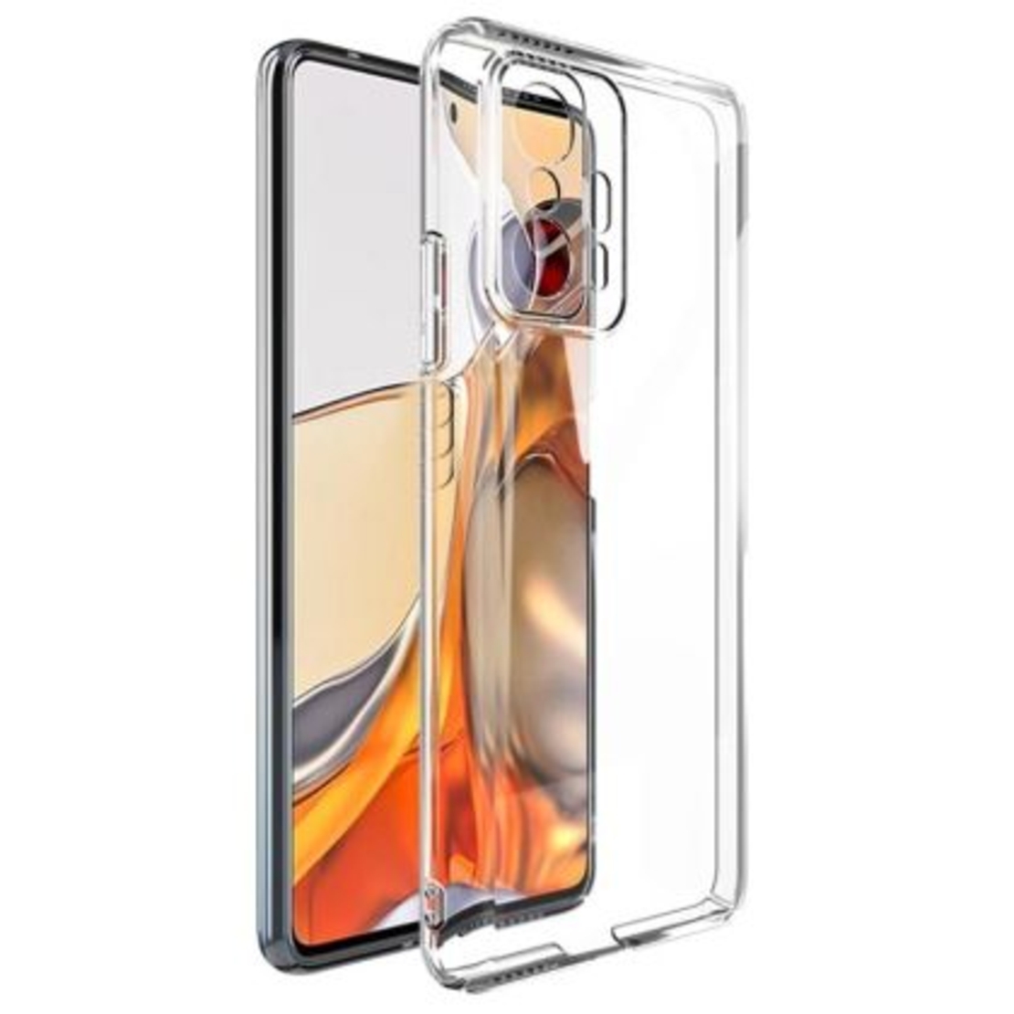 Плътен силиконов гръб Perfect 2mm за Xiaomi 11T/11T Pro, Защита около камерите, Прозрачен