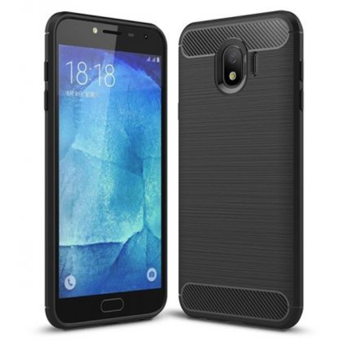 Anti Shock гръб Carbon за Samsung J400 Galaxy J4 2018, Черен