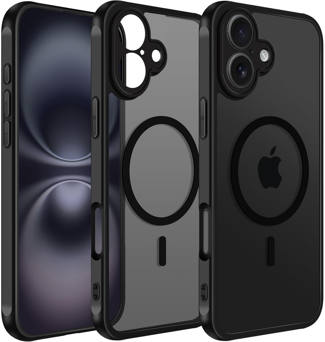 Кейс Magsafe Full Matte Mag за IPhone 16 Plus, Черен