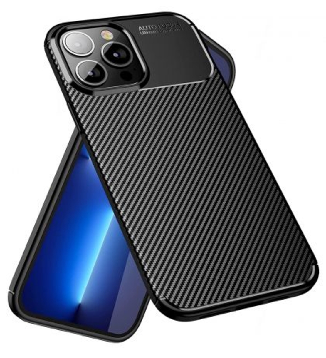 Кейс Carbon Elite за IPhone 13 Pro, Черен