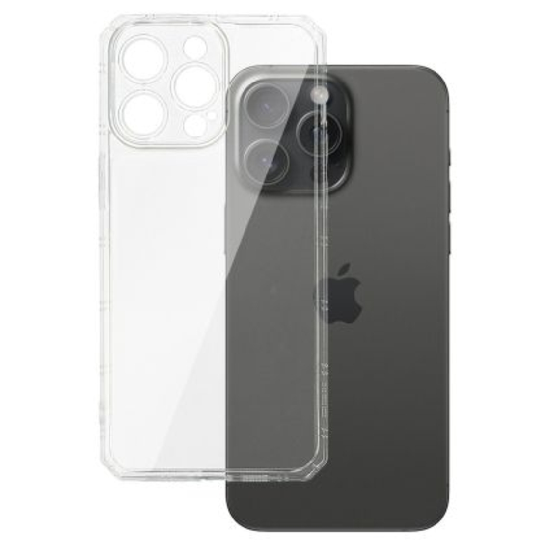 Силиконов кейс Armor Anti Shock за IPhone 15 Pro Max, Защита около камерите, Прозрачен