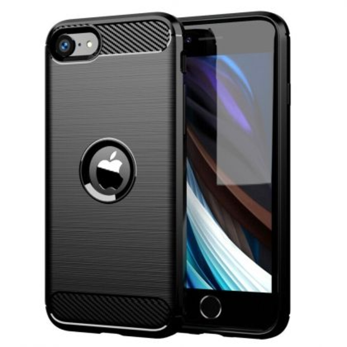 Anti Shock гръб Carbon за IPhone SE 2020, Черен
