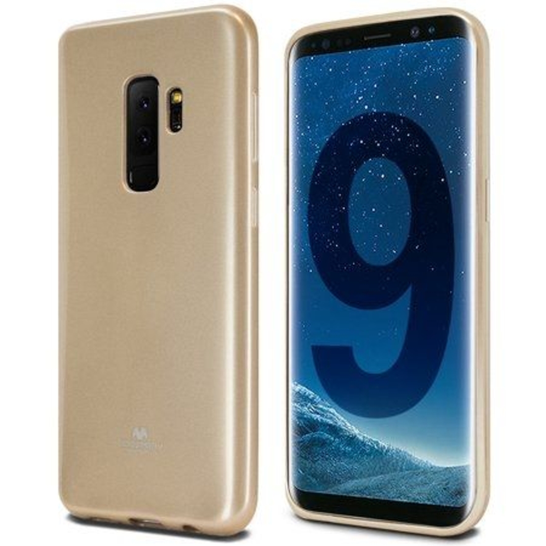 Луксозен гръб Jelly Mercury Goospery за Samsung G965 Galaxy S9 Plus, Златен