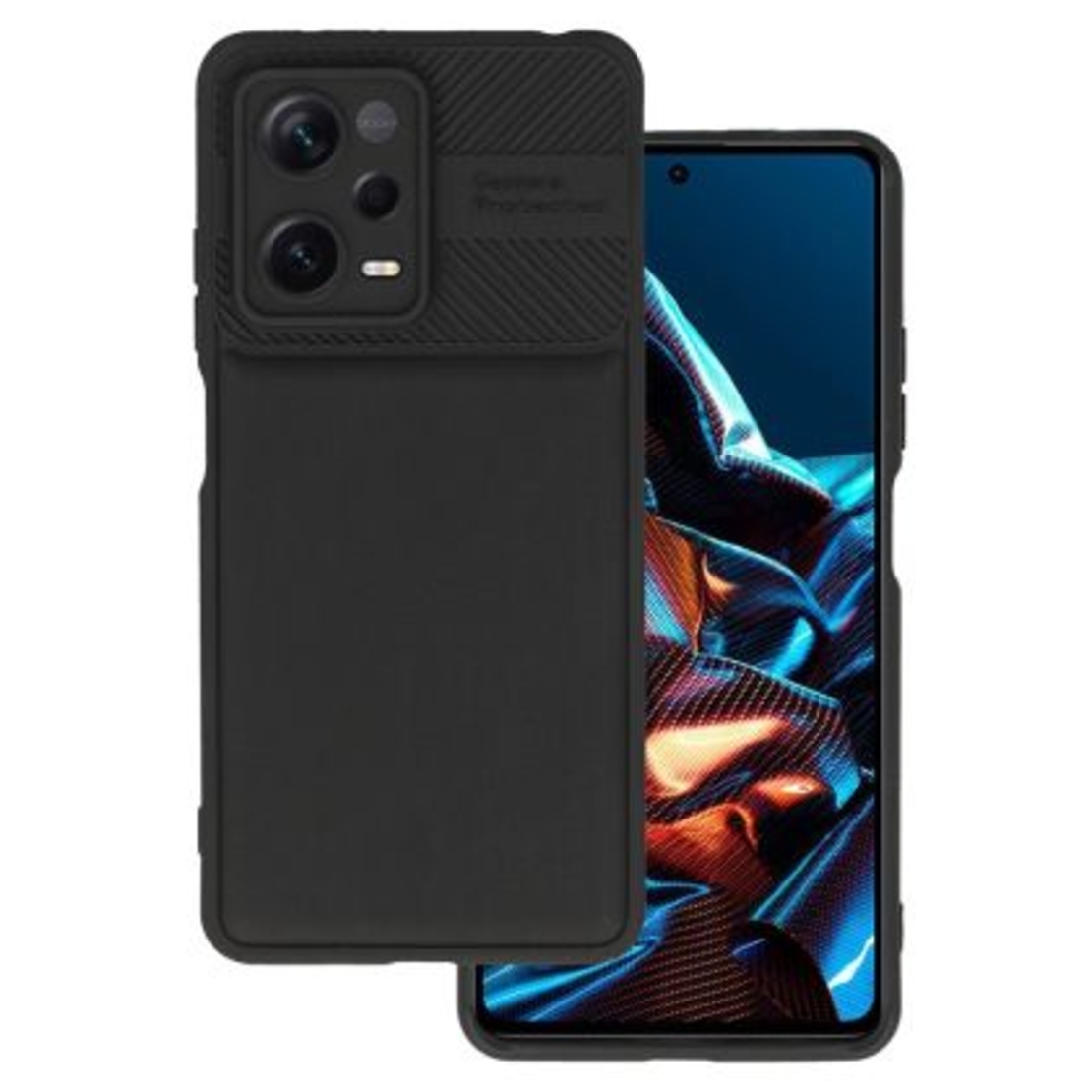 Кейс Camera Protected за Xiaomi Redmi Note 12 Pro Plus, Черен