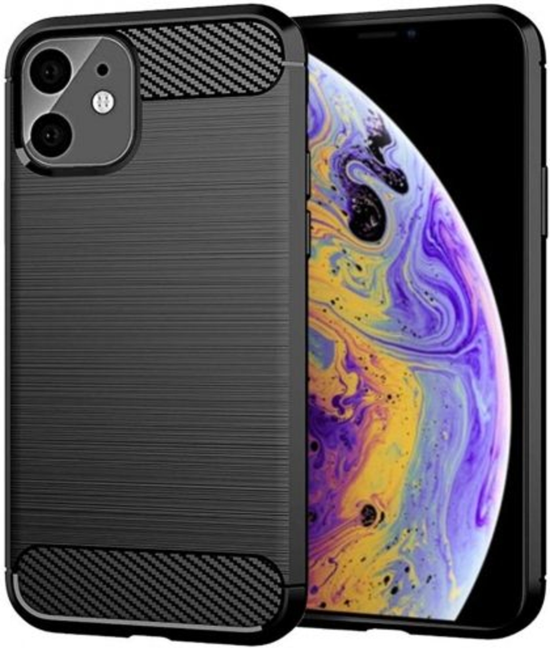 Anti Shock гръб Carbon за Iphone 12 Mini (2020), Черен