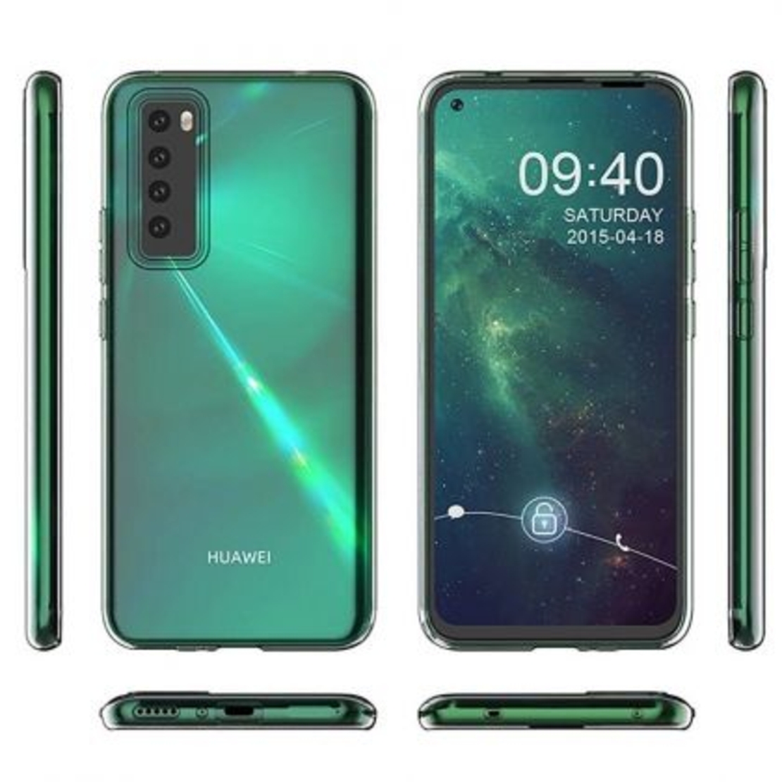 Плътен силиконов гръб Perfect 2mm за Huawei P Smart 2021, Прозрачен