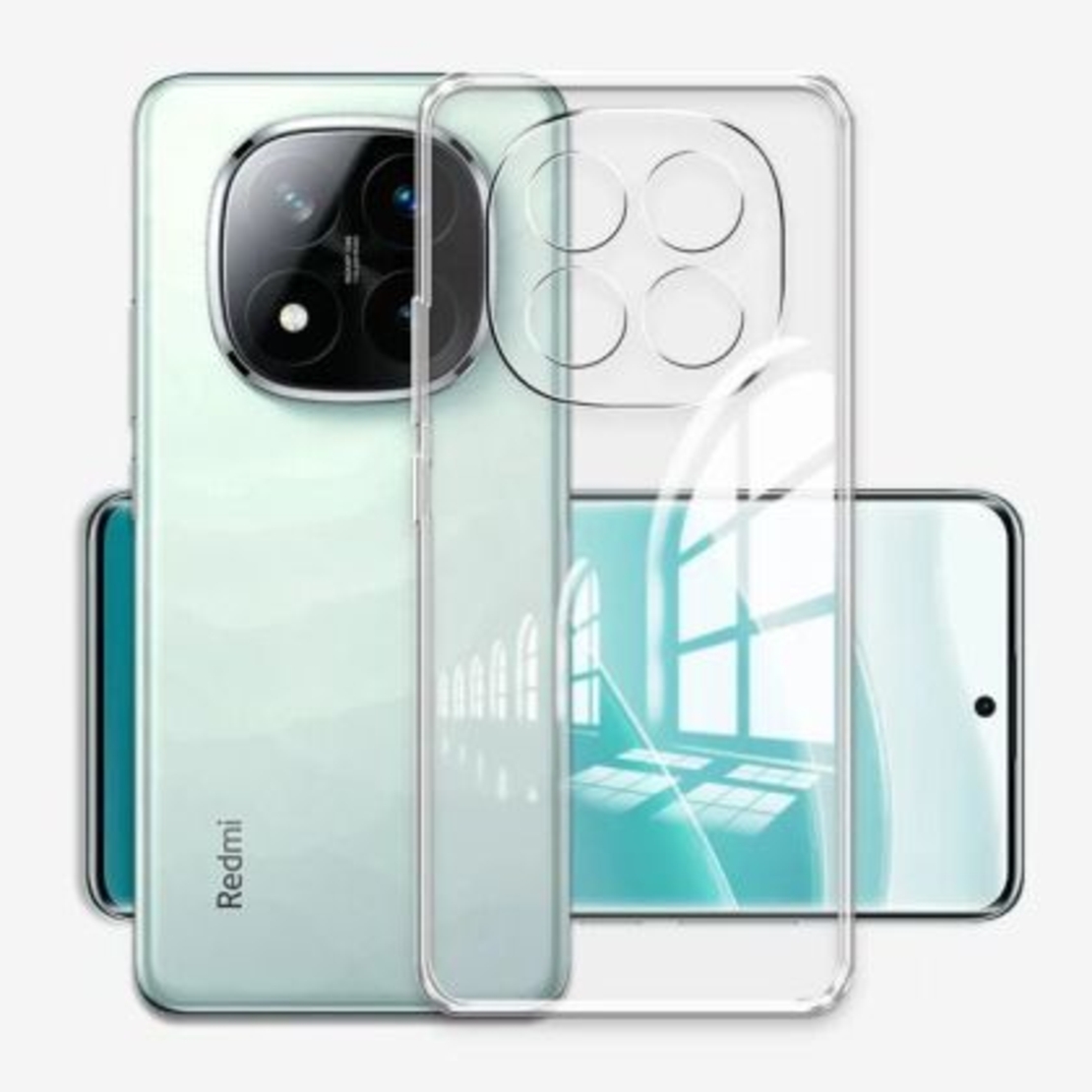 Силиконов кейс Armor Anti Shock за Xiaomi Redmi Note 14 Pro 5G, Защита около камерите, Прозрачен