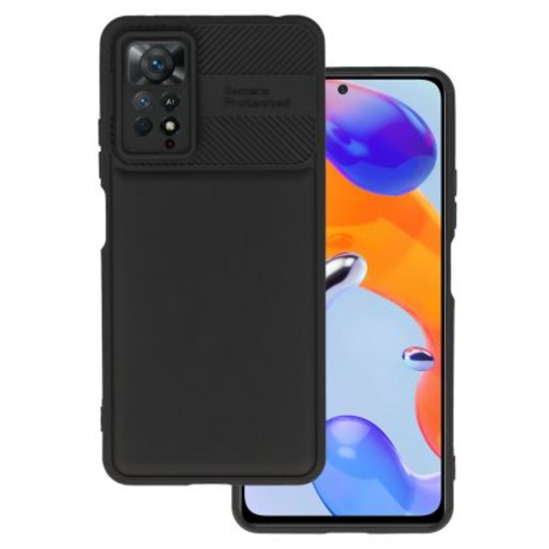 Кейс Camera Protected за Xiaomi Redmi Note 11 Pro/Note 11 Pro 5G, Черен