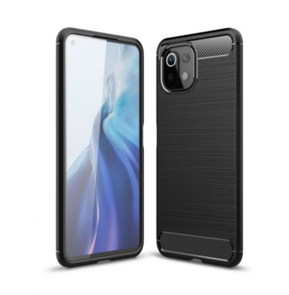 Anti Shock гръб Carbon за Xiaomi Mi 11 Lite 4G/5G, Черен
