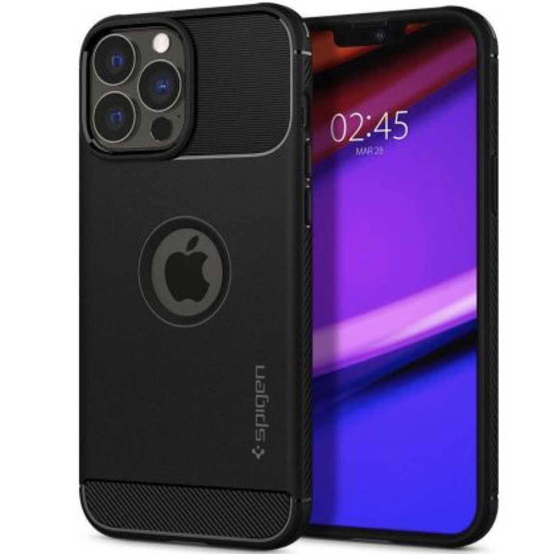 Кейс Spigen, Rugged Armor, за Iphone 13 Pro Max (ACS03200), Черен Matt
