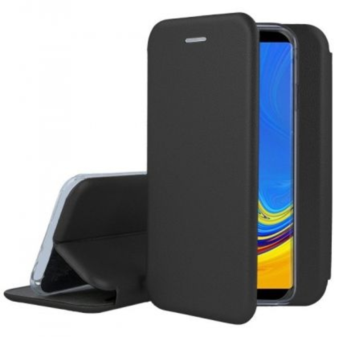 Луксозен кожен калъф Vennus Soft Book Prestige за Samsung A920 Galaxy A9 2018, Черен