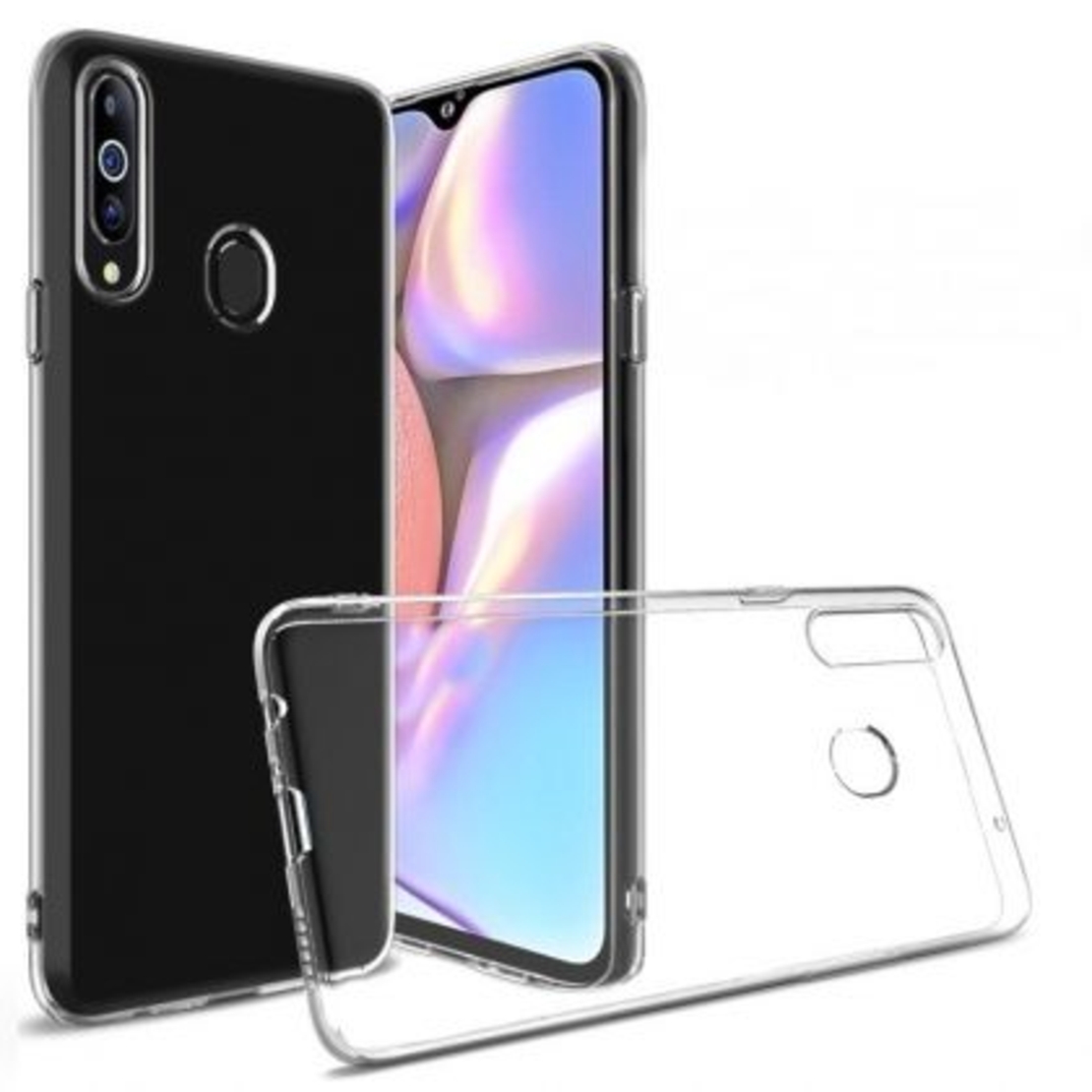 Плътен силиконов гръб Perfect 2mm за Samsung A207 Galaxy A20S, Прозрачен