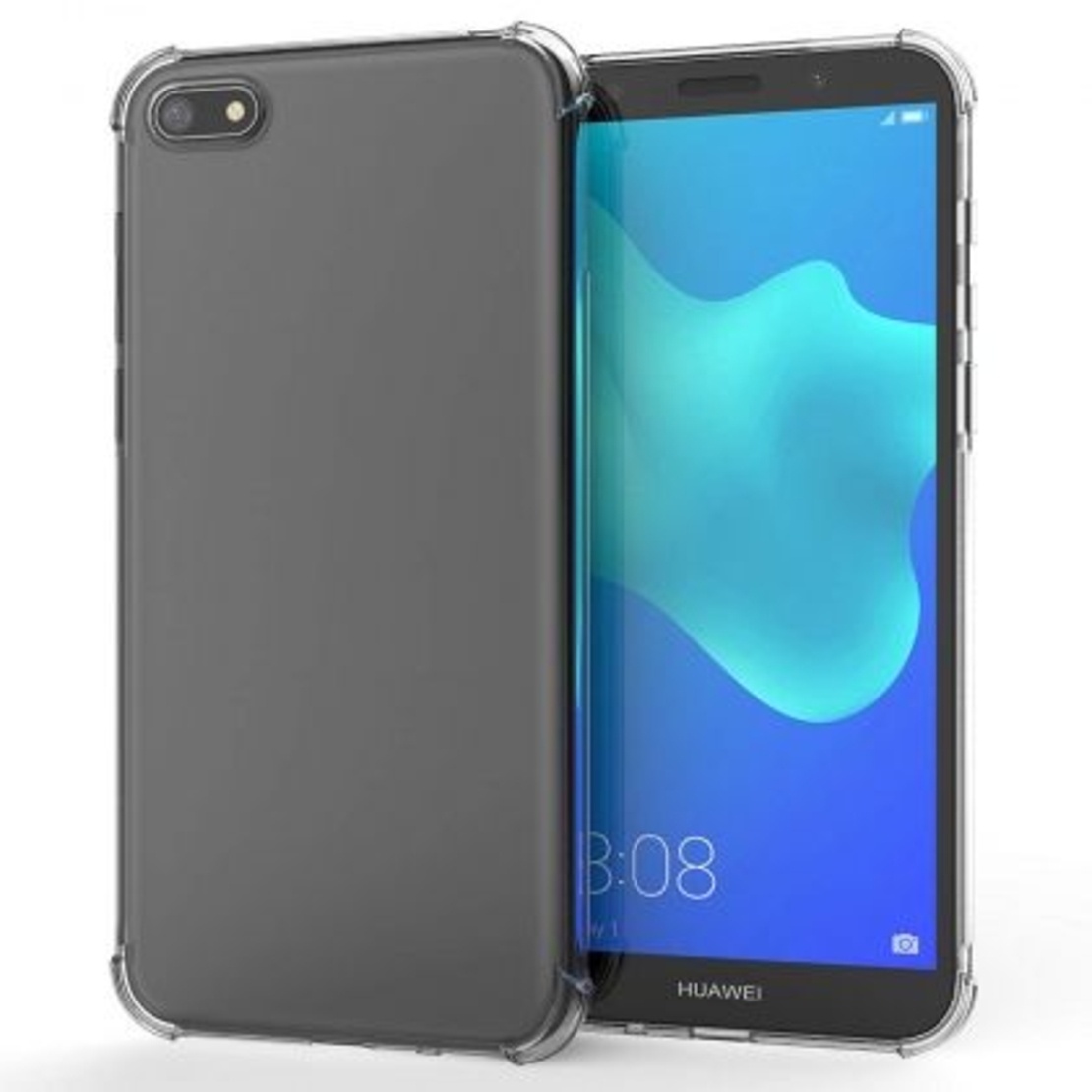 Anti Shock силиконов гръб за Huawei Y5 2018, Прозрачен