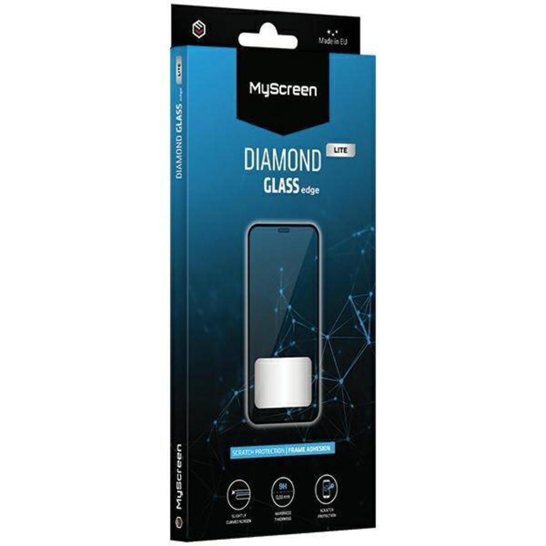Стъклен протектор MyScreen за IPhone 17/17 Pro Lite Diamond Glass Edge Full Glue Cover, Черен