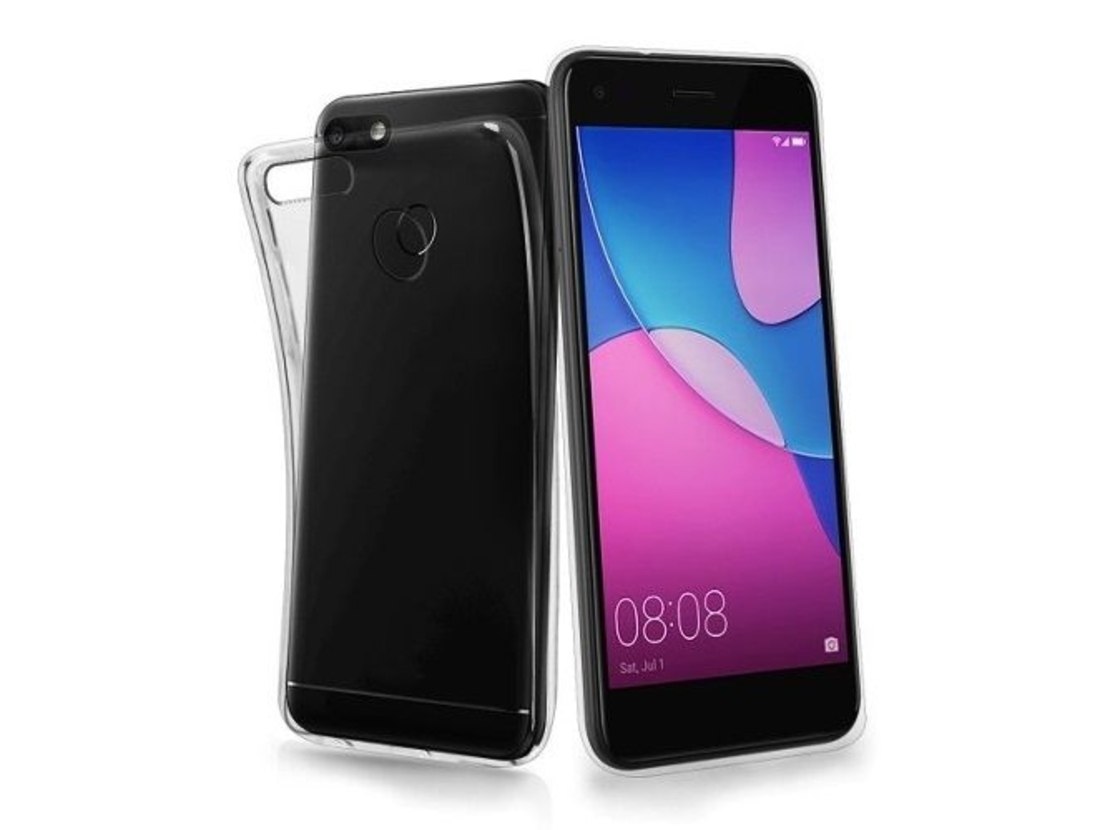 Ултра тънък силиконов гръб за Huawei P9 Lite mini, Прозрачен/Черен