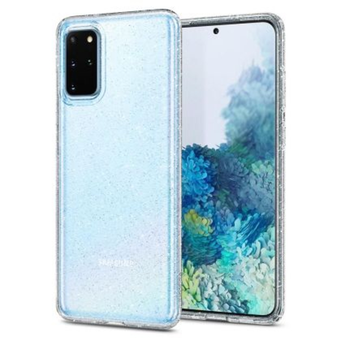 Силиконов блестящ гръб Lily Crystal Glitter за Samsung Galaxy S20 FE, Прозрачен