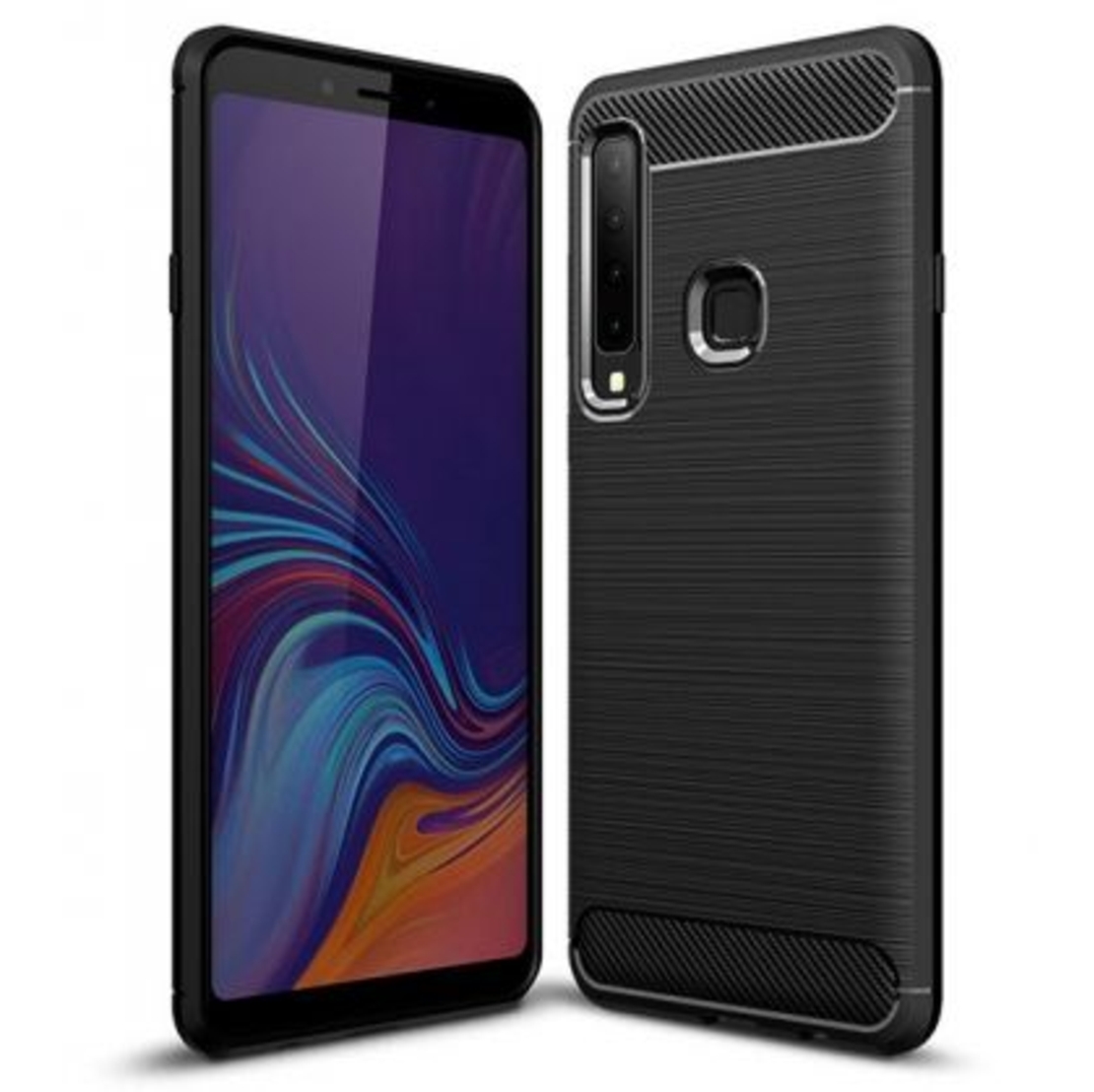 Anti Shock гръб Carbon за Samsung A920 Galaxy A9 2018, Черен