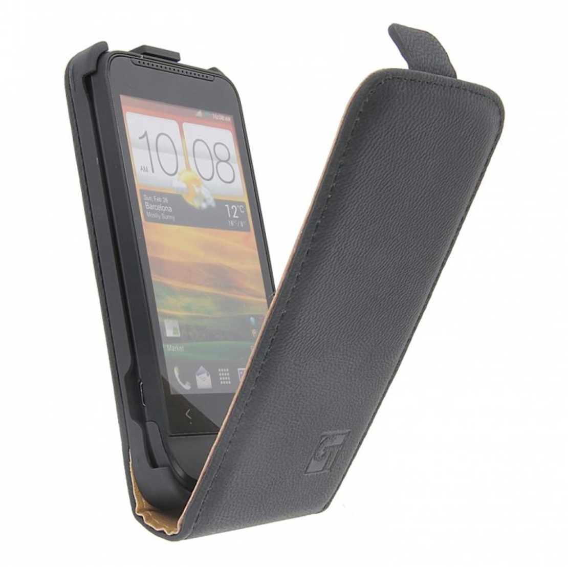 Flap калъф за HTC One V ПОДАРЪК ПРОТЕКТОР ЗА ДИСПЛЕЙ
