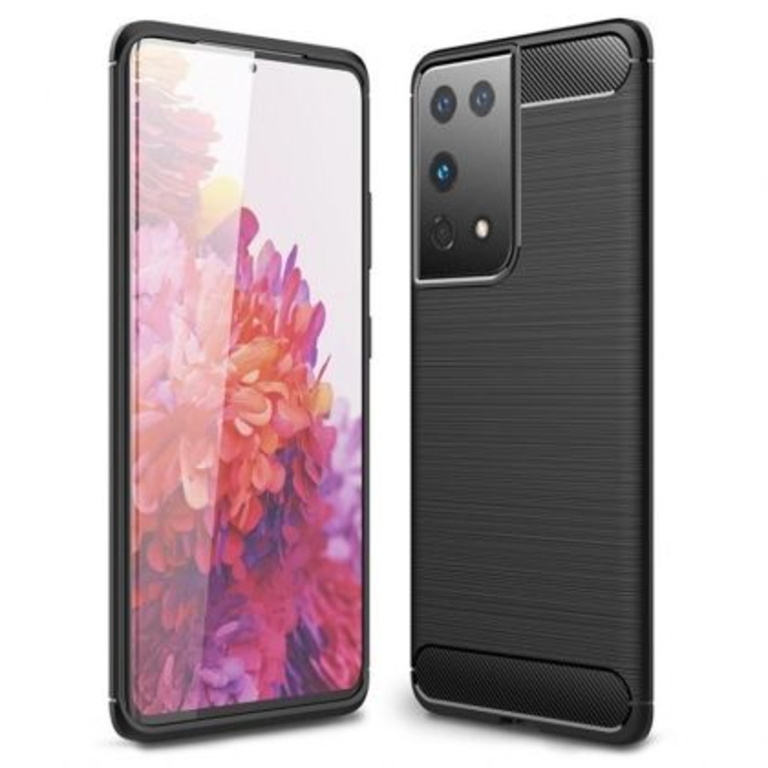 Anti Shock гръб Carbon за Samsung G998 Galaxy S21 Ultra, Черен