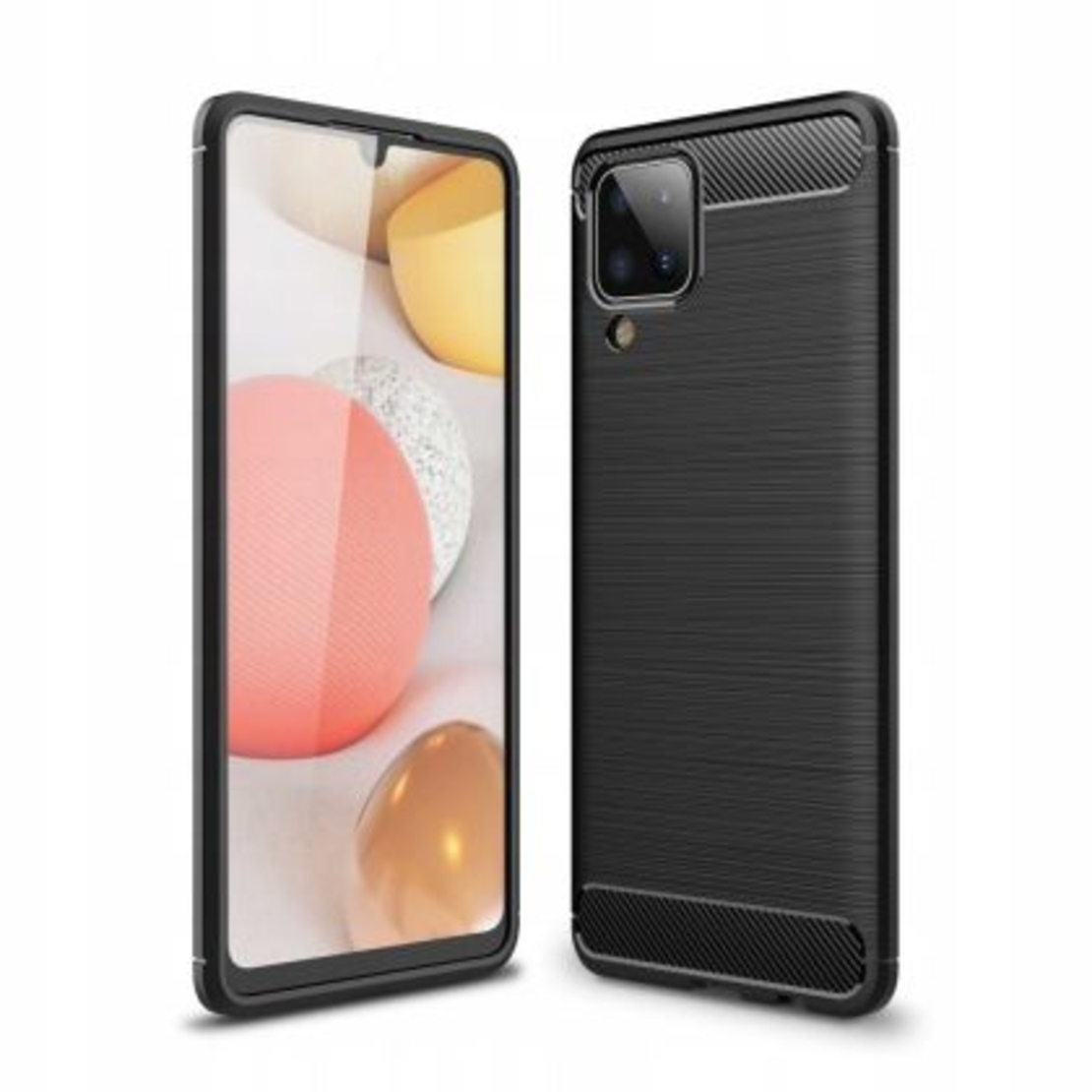Anti Shock гръб Carbon за Samsung Galaxy A12, Черен